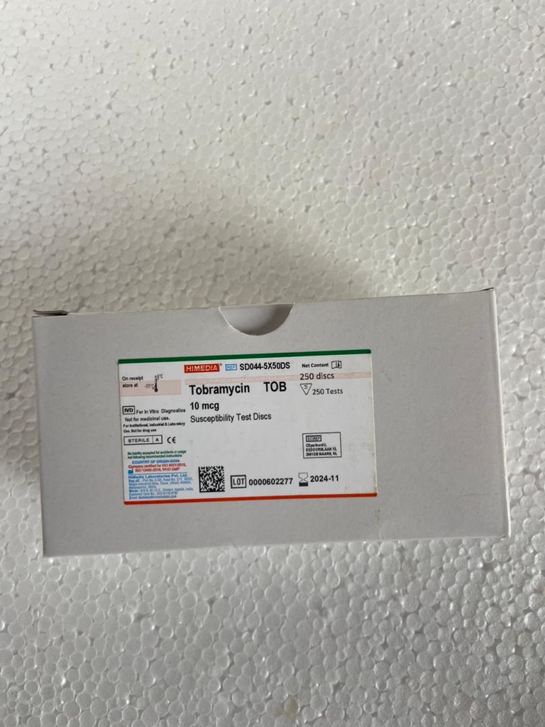  Tobramycin  TOB  10 mcg